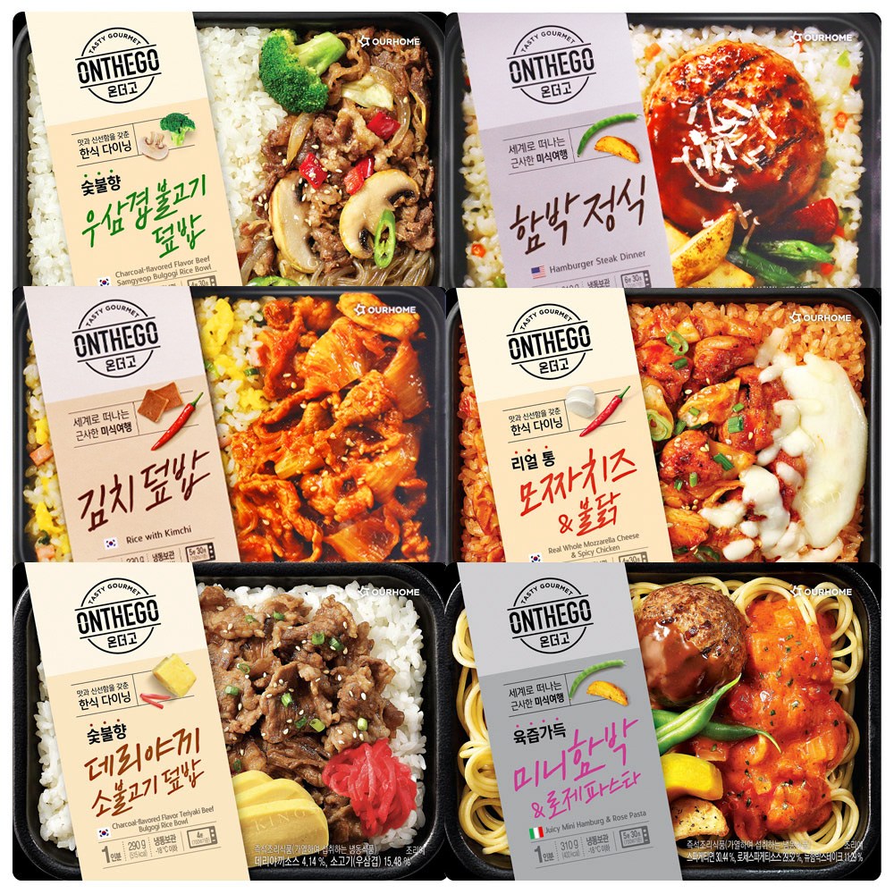 아워홈 온더고 6종 종류별 // 총 6팩, 1개, 290g 32,880원