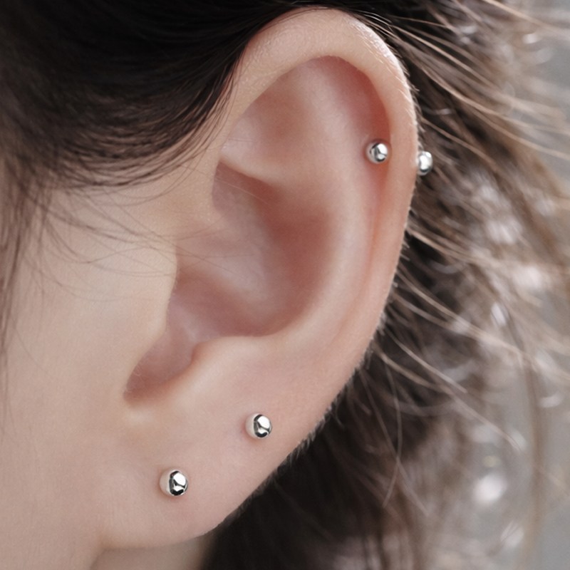 써지컬스틸 316 바벨 피어싱 귀걸이 4mm 기본 볼 5P 알러지방지 데일리 13,900원