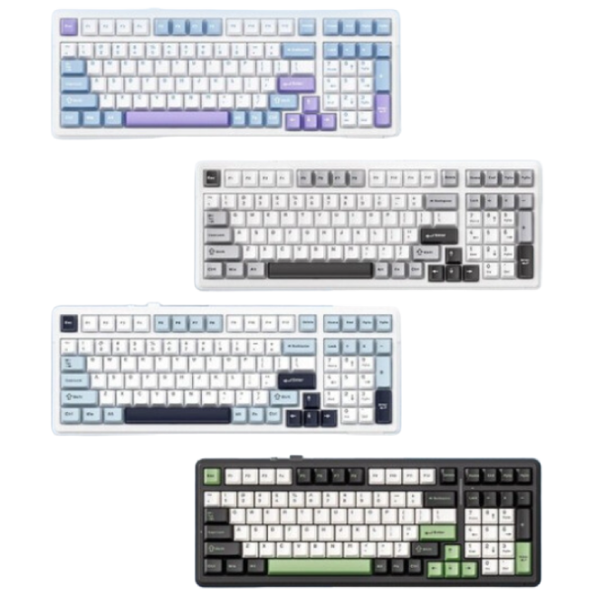 [Triton] 독거미 AULA F99 무선 블루투스 게이밍 기계시 키보드 98키 8000mAh 핫스왑 Gasket구조, F99, 화이트 블루-그린축 56,900원