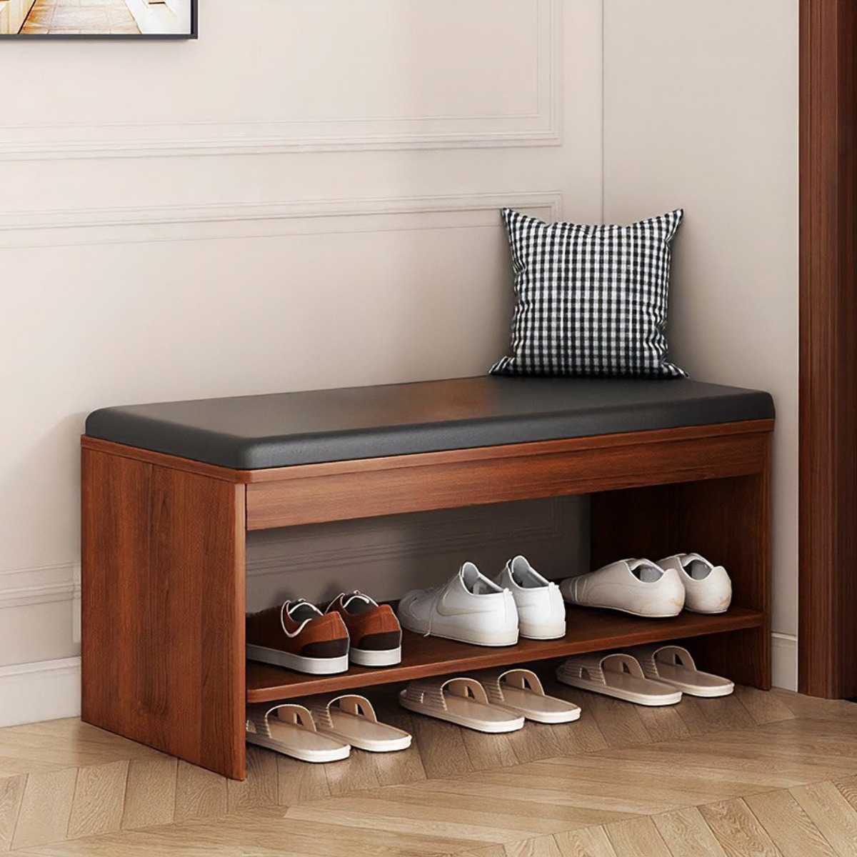 현관 의자 오픈 신발장 슈벤치 원룸 미니 원목 수납장 59,000원