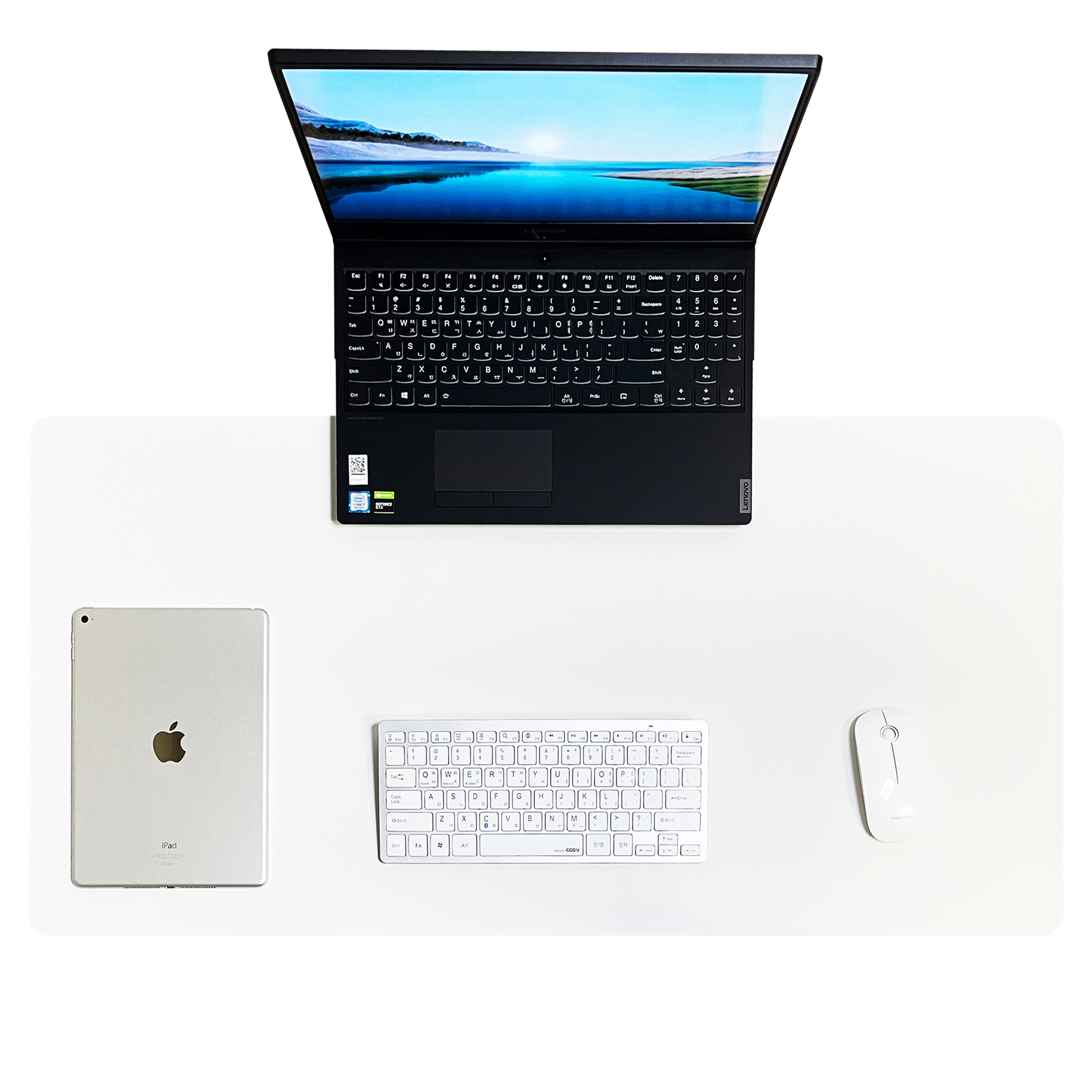 루비아르 대형 가죽 데스크매트, 화이트 9,730원