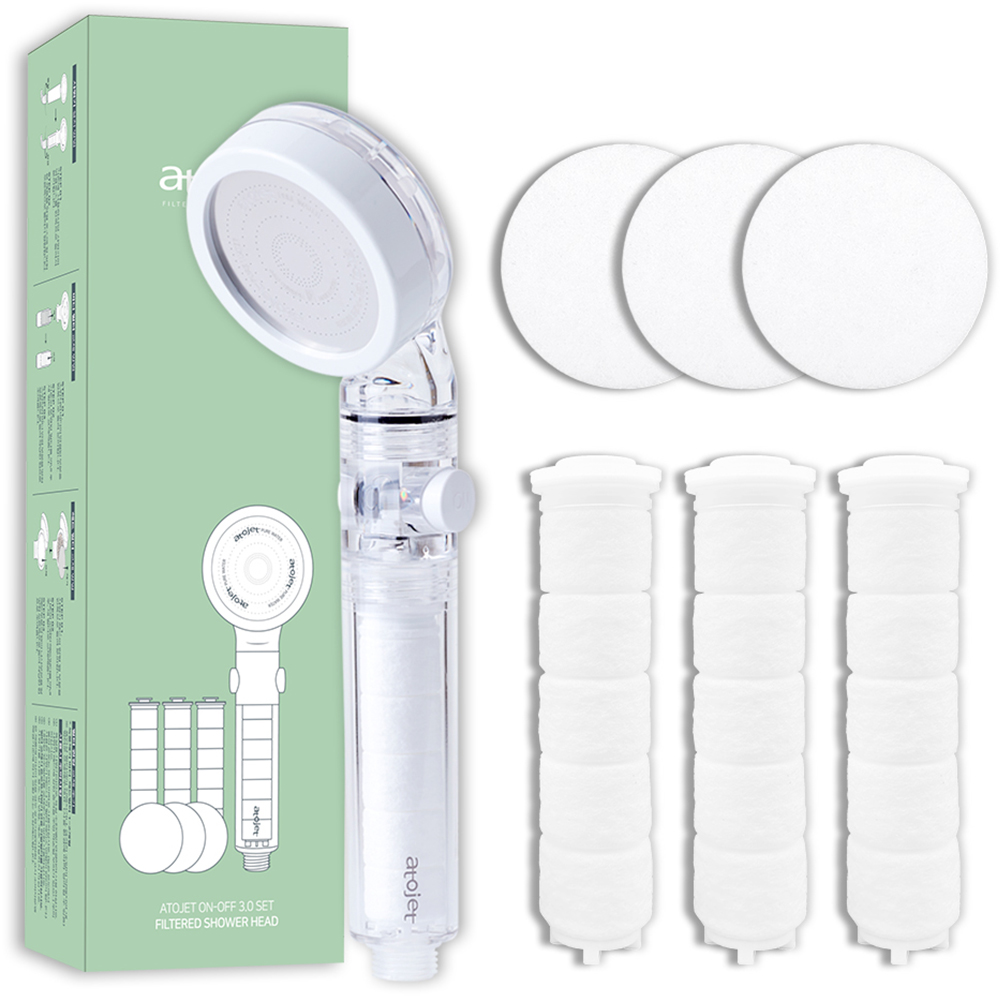 아토젯 온오프 샤워기 + 리필필터 바디 3개 + 헤드 3개 세트 29,800원