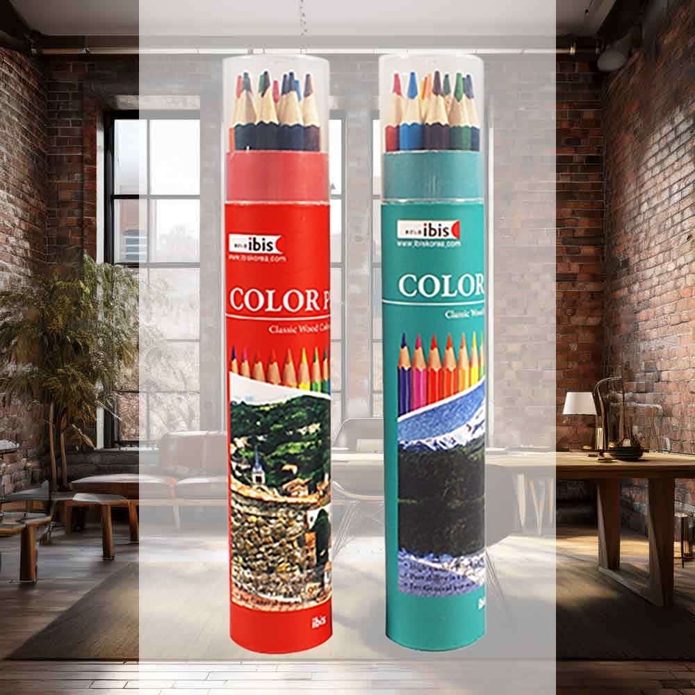 원통 색연필세트 12색 24개1세트 슬림한 채색도구 그림그리기 케이스포함 나무색연필 화방용품 69,240원