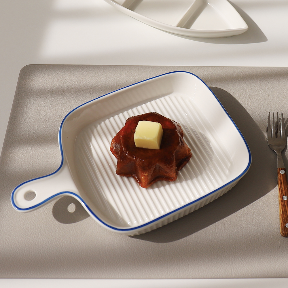 블룸엣홈 코발트 사각 손잡이 접시 그릴팬 대 6,100원