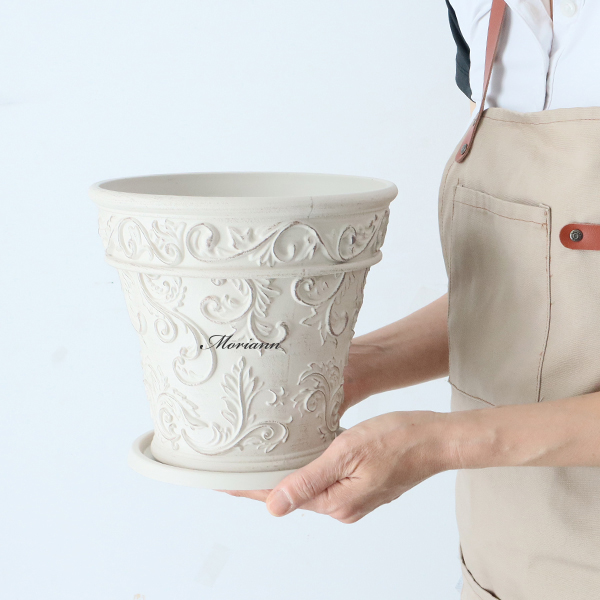 모리앤 엔틱 베이직 원형플라스틱화분 819, 아이보리, 1개 13,900원
