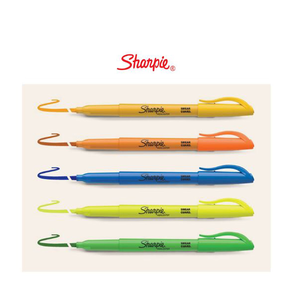[pen도소매]Sharpie 샤피 포켓 형광펜 / 클립형 750원