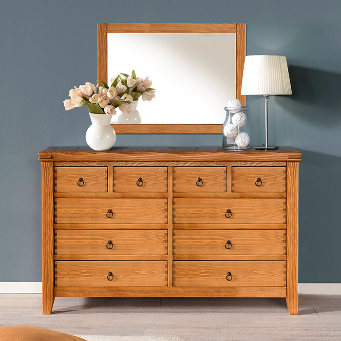 [마루엔개비] 우리목 넓은4단 서랍장 콘솔 화장대 원목가구 1,275,000원