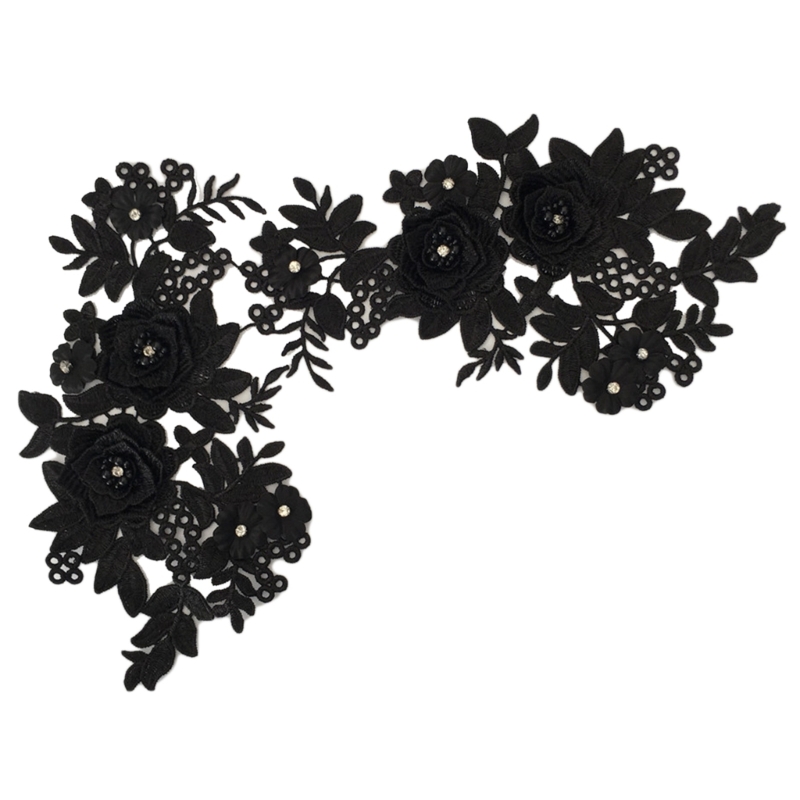 1 쌍의 꽃 DIY 레이스 패브릭 네크 라인 칼라 재봉 아플리크 자수 패치 10,380원