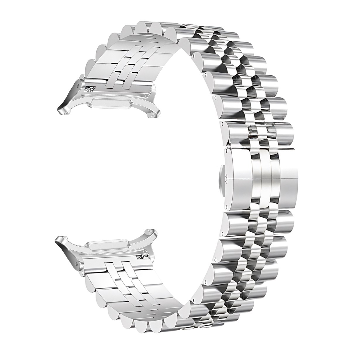 Chicwrist 삼성 갤럭시워치 7 울트라 & 갤럭시워치 8 울트라 호환 고급 스테인리스 메탈 스트랩, 실버, 1개 23,880원