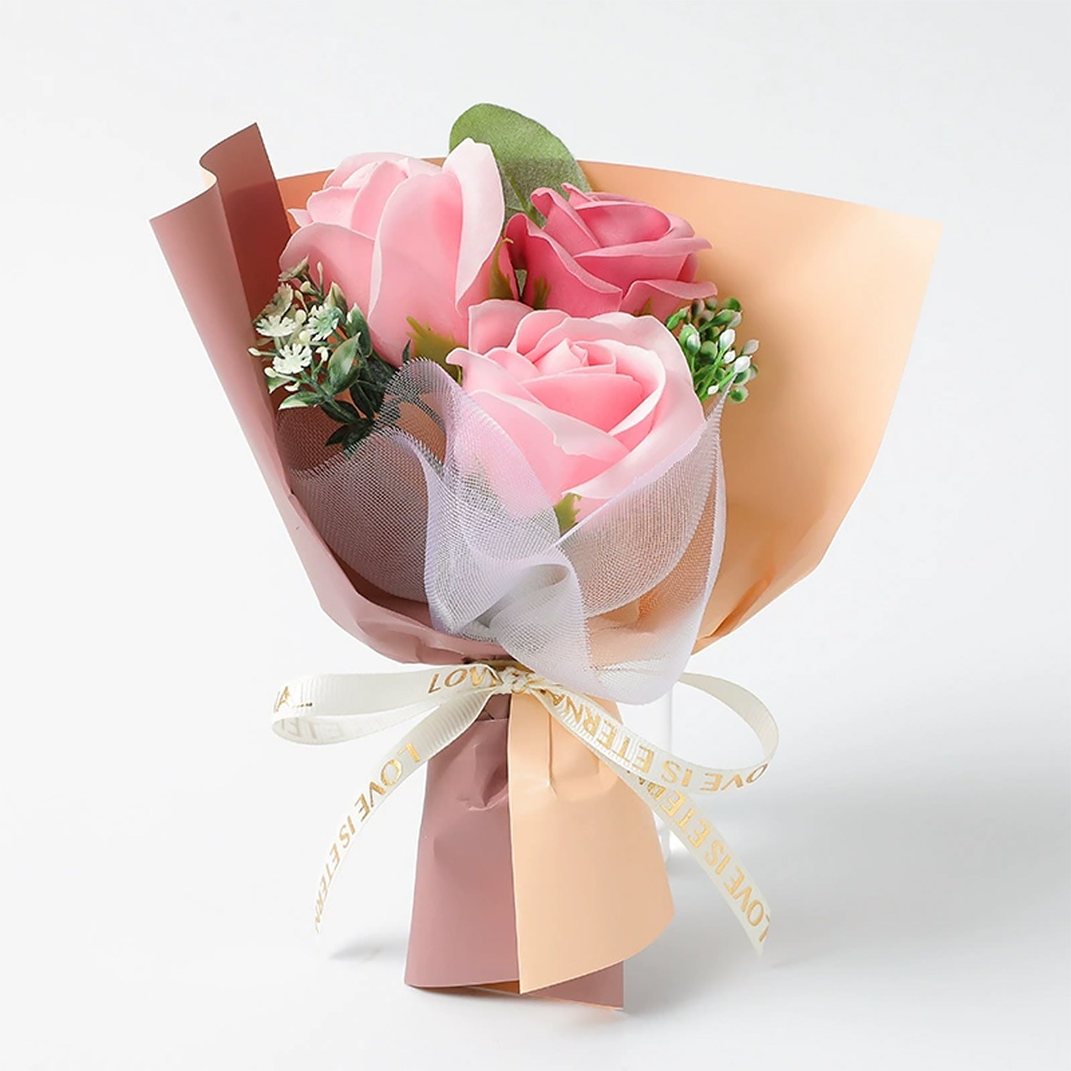 아이라 프리저브드 플라워 출업식 장미 꽃다발 비누꽃다발 부케, 핑크 12,250원