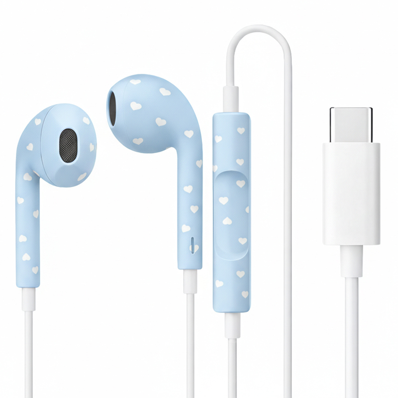 TF7 고음질 오픈형 C 타입 유선 이어폰 통화 마이크 볼륨조절 리모컨 내장형, 스카이블루, TF7H03 22,000원