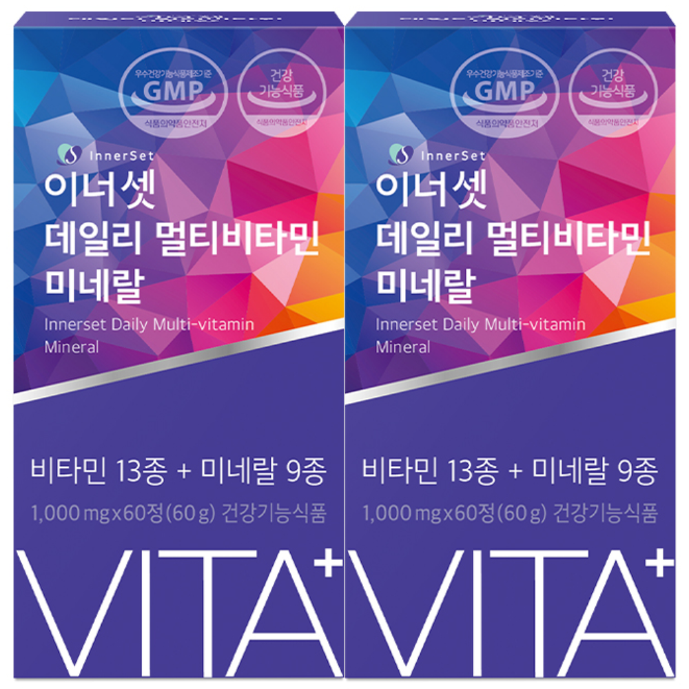 이너셋 데일리 멀티비타민 미네랄, 60정, 2개 21,300원