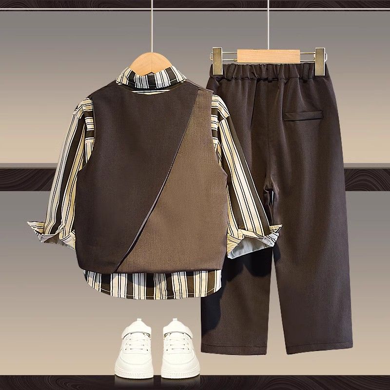 해피유통아동 패셔너블 스트라이프 셔츠와 편안한 긴바지 세트14세 이상 XG03 41,730원