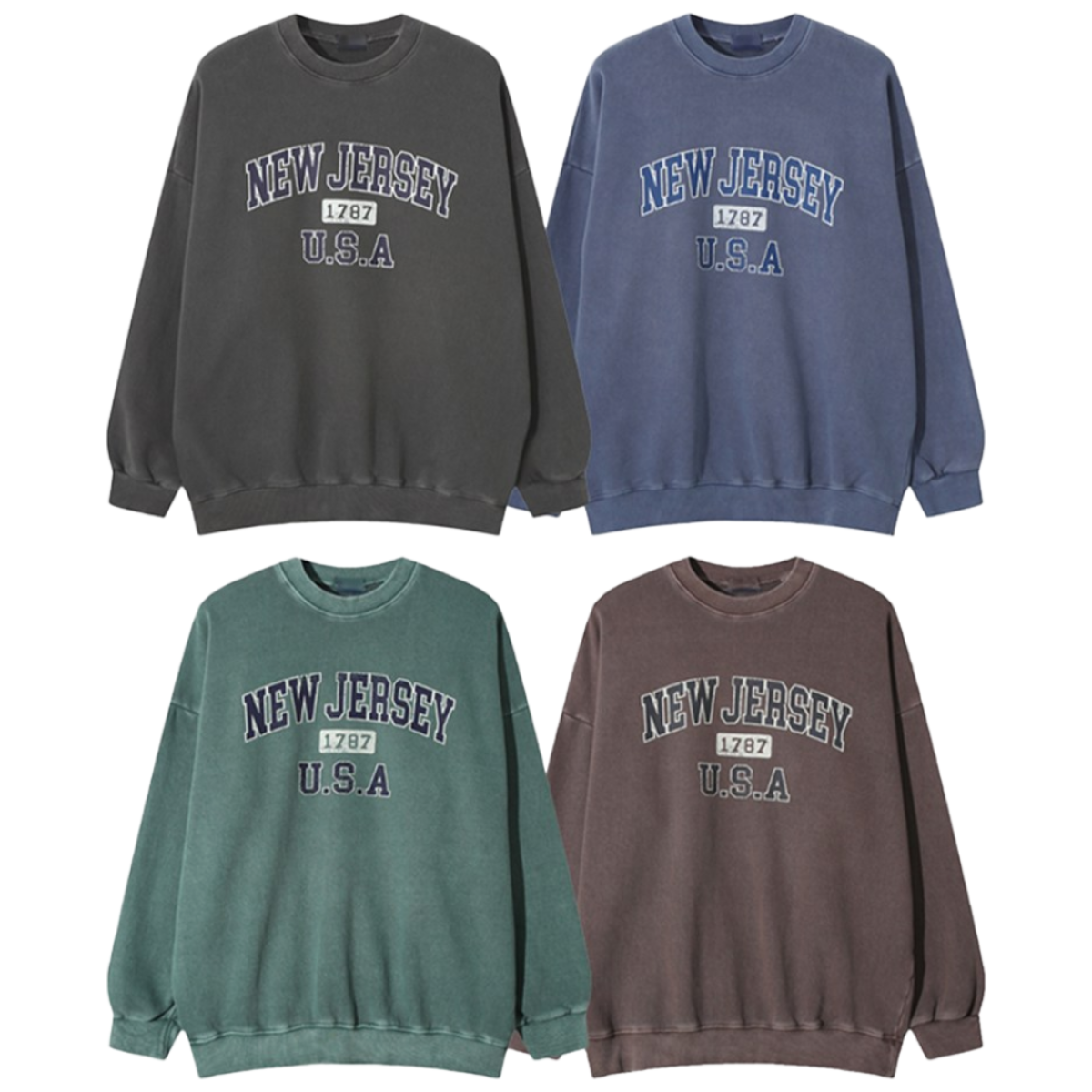 띵니 국내생산 고퀄리티 오퍼빗 빅사이즈 남녀공용 기모 뉴저지 피그먼트 맨투맨 59,000원