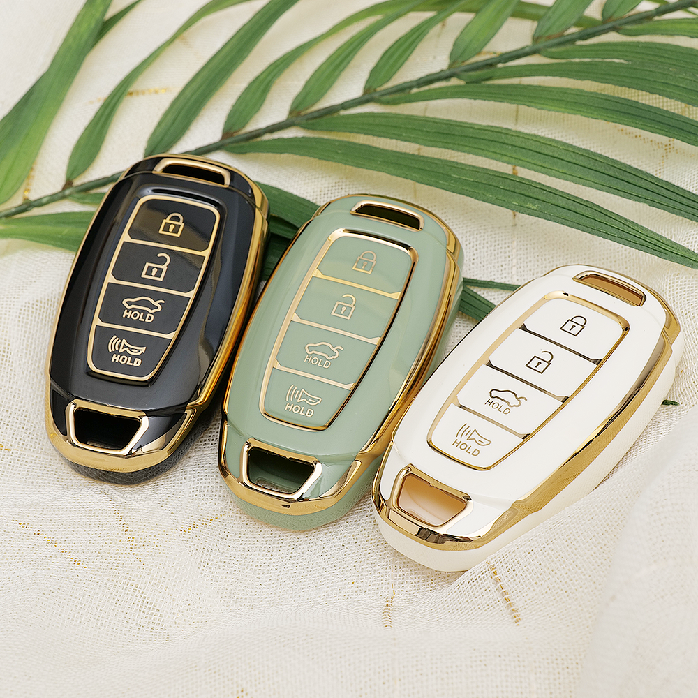 바이어블 자동차 스마트키 폴딩키 TPU 풀커버 케이스 현대 기아 쉐보레 벤츠 아우디 BMW, 11) 6버튼 J타입 (VA-TA40), 블랙골드 6,900원