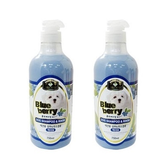 벨버드 애견용 샴푸 린스 겸용 블루베리향, 750ml, 1개입, 2개 15,720원