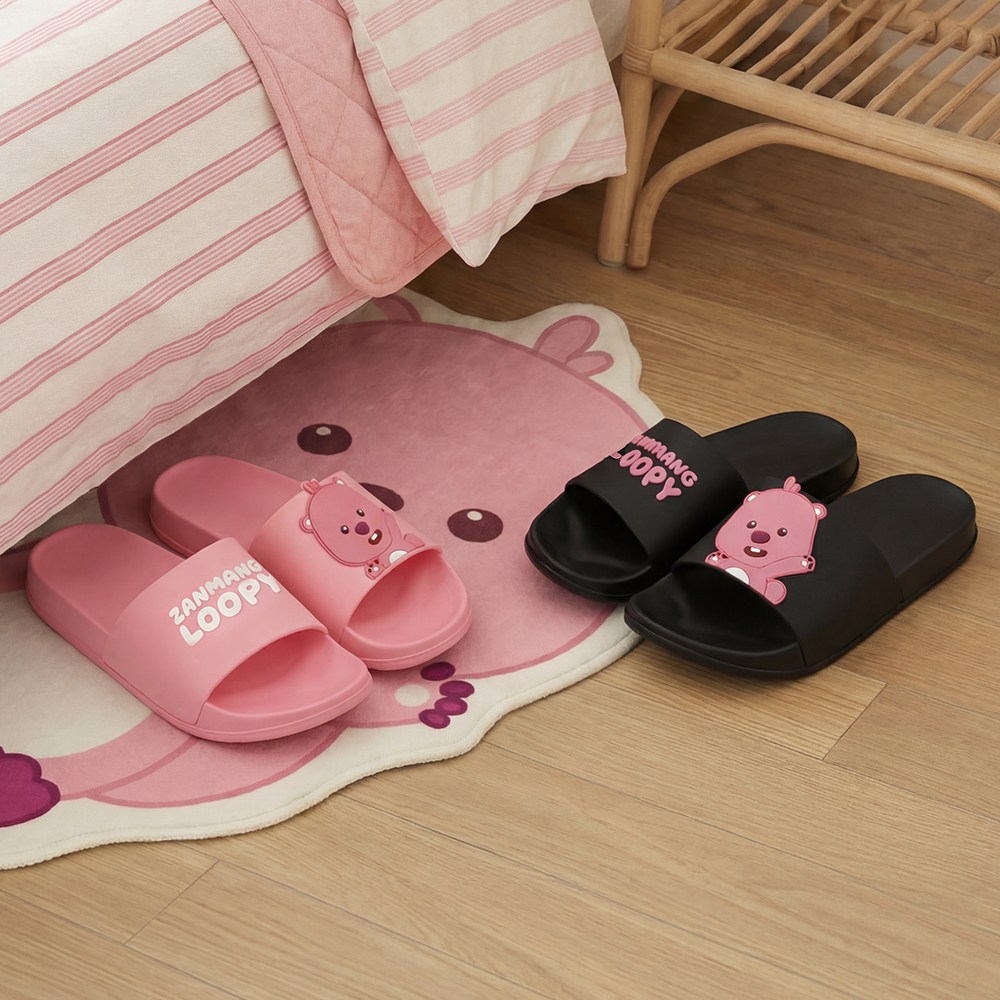 PWX 귀여운 잔망루피 베이직슬리퍼 핑크 블랙 9,900원
