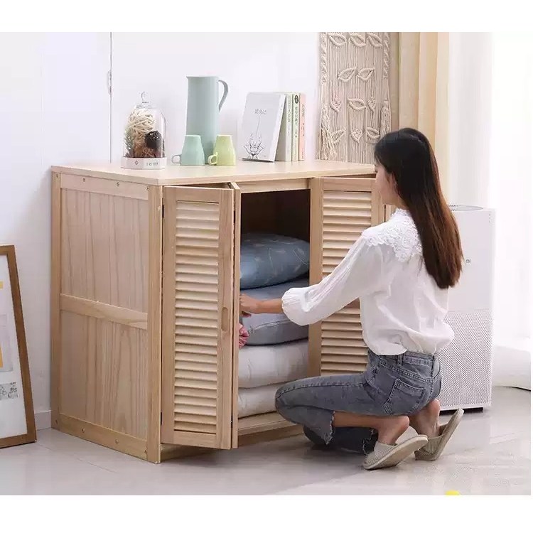 낮은 이불장 키작은 펜션 이불 수납 장롱 안방장 펜션 사물함 원목 빈티지 196,100원