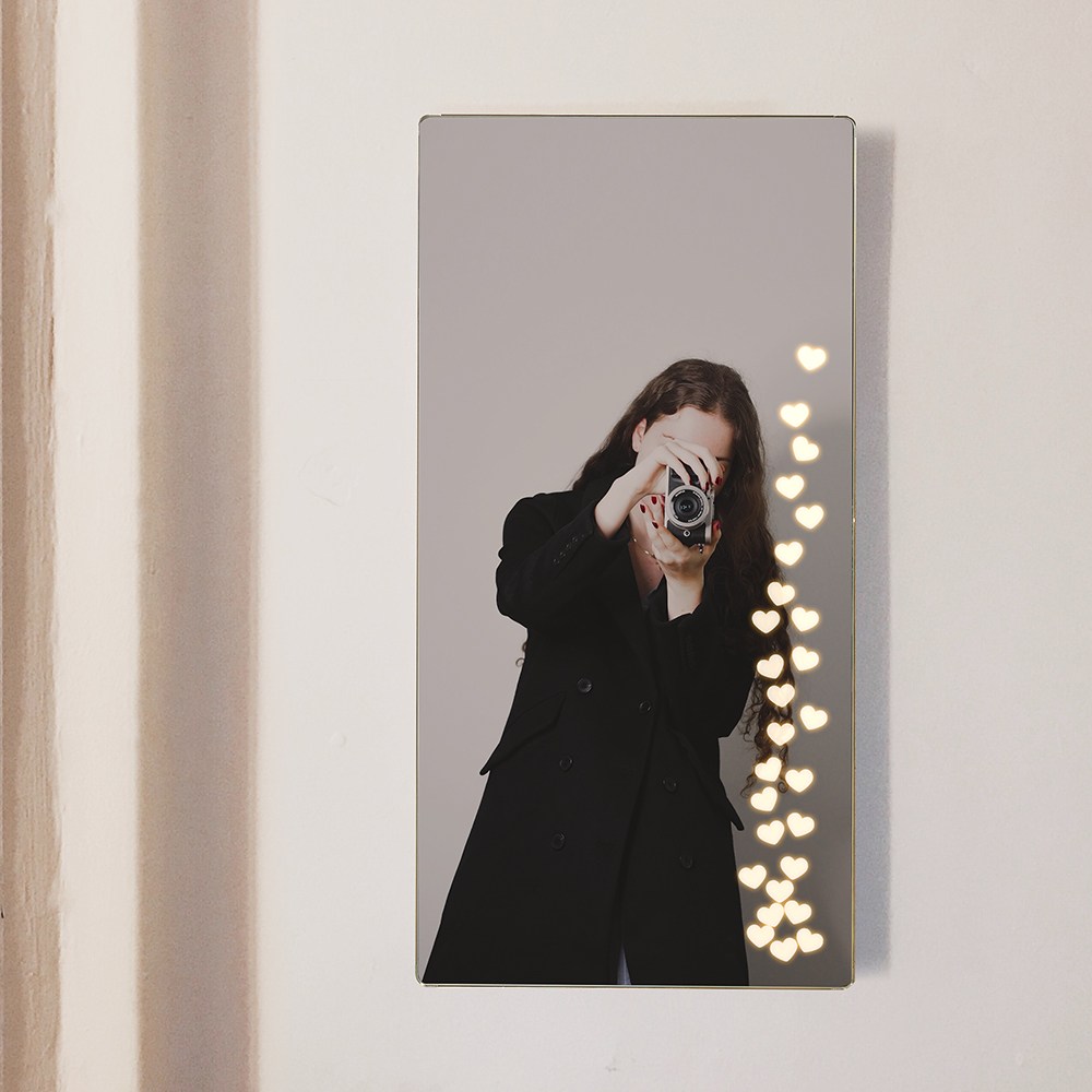 루비드 하트 화장대 led 조명 사각 카페 감성 포토존 거울 디자인 인테리어 벽거울 176,000원