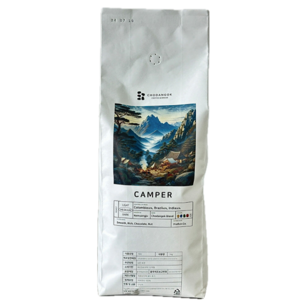 초당옥 캠퍼 고소한 다크초콜릿 블렌드 원두커피, 1개, 200g, 에스프레소 11,900원