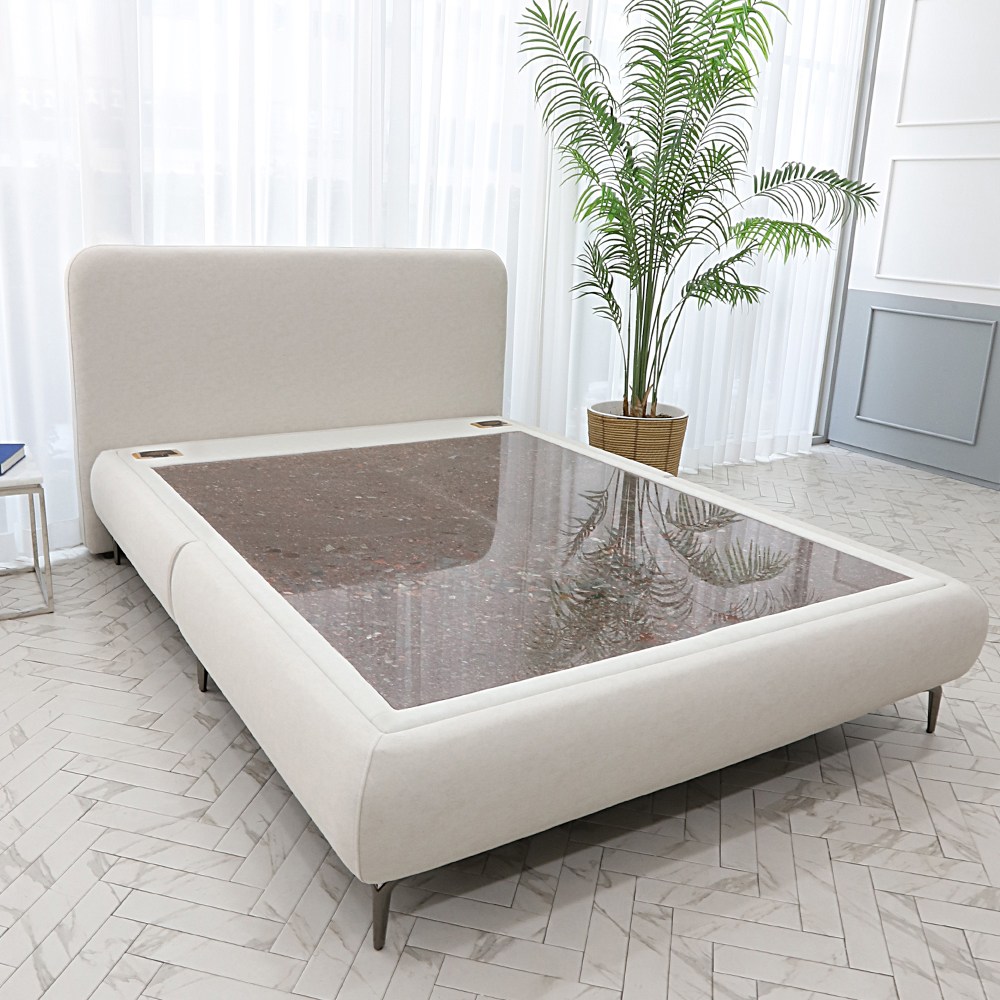 끌레오 딜리스 돌침대 패브릭 칠보석 돌보료 온돌침대 슈퍼싱글 SS CL524, 아이보리 939,000원