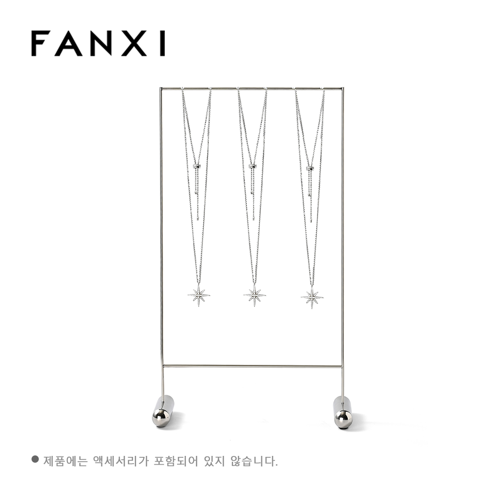 FANXI 고급 목걸이 거치대 귀걸이 거치대 H형 금속 귀걸이/목걸이 진열대 보관함 6/24칸 악세사리 보관대 진열대 악세사리 정리대 보석점 전시용 촬영용 기념일 선물용, 목걸이 실버, 1개 75,600원