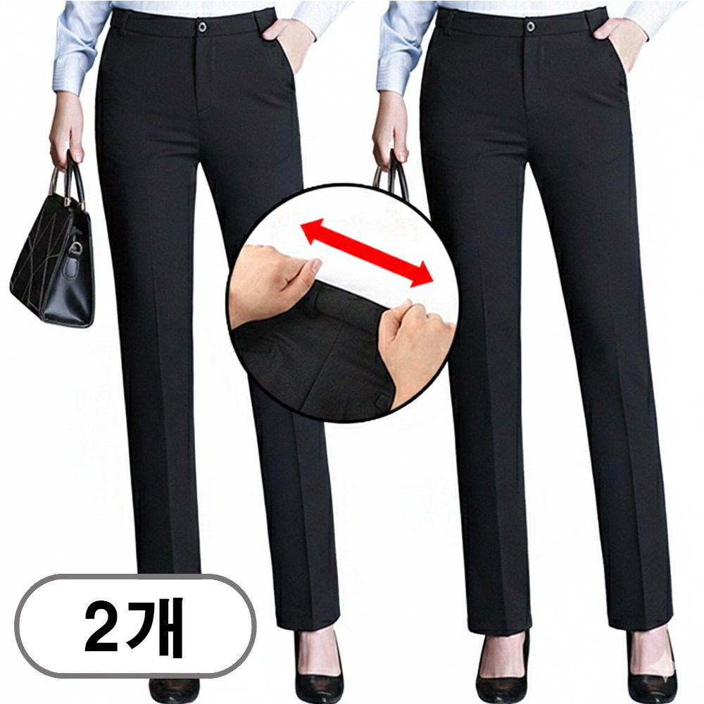 차쿠 1+1 여성 정장바지 스판 슬랙스 9부 바지 기모 팬츠 하계 춘계 동계 4계절 중년 빅사이즈 39,800원
