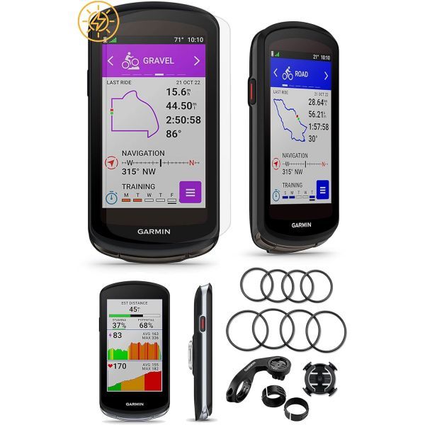 Garmin Edge 1040태양광 GPS 자전거 컴퓨터 번들 - VO2 Max 지도 및 다중 GNSS PlayBetter 강화 유리 스크린 MTB 마운트 포함 1,520,600원