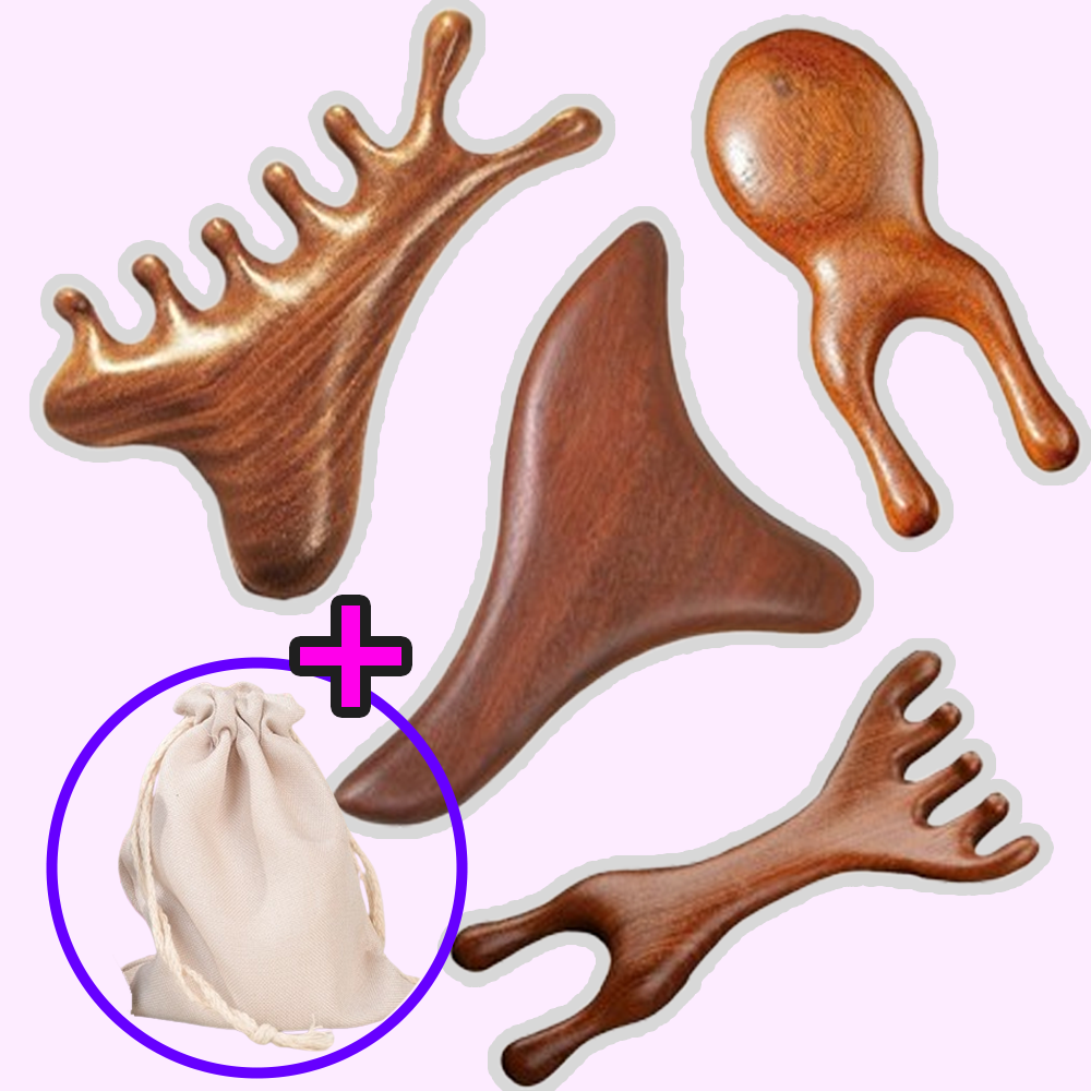 leoq 나무 얼굴 두피 발바닥 경락 괄사 마사지기 괄사빗 13,400원