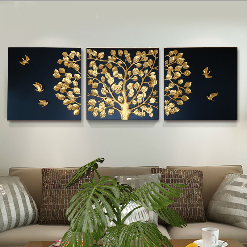아트블루 돈 들어오는 황금 돈나무 부조 거실 인테리어 액자, 골드나무+블랙배경 299,000원