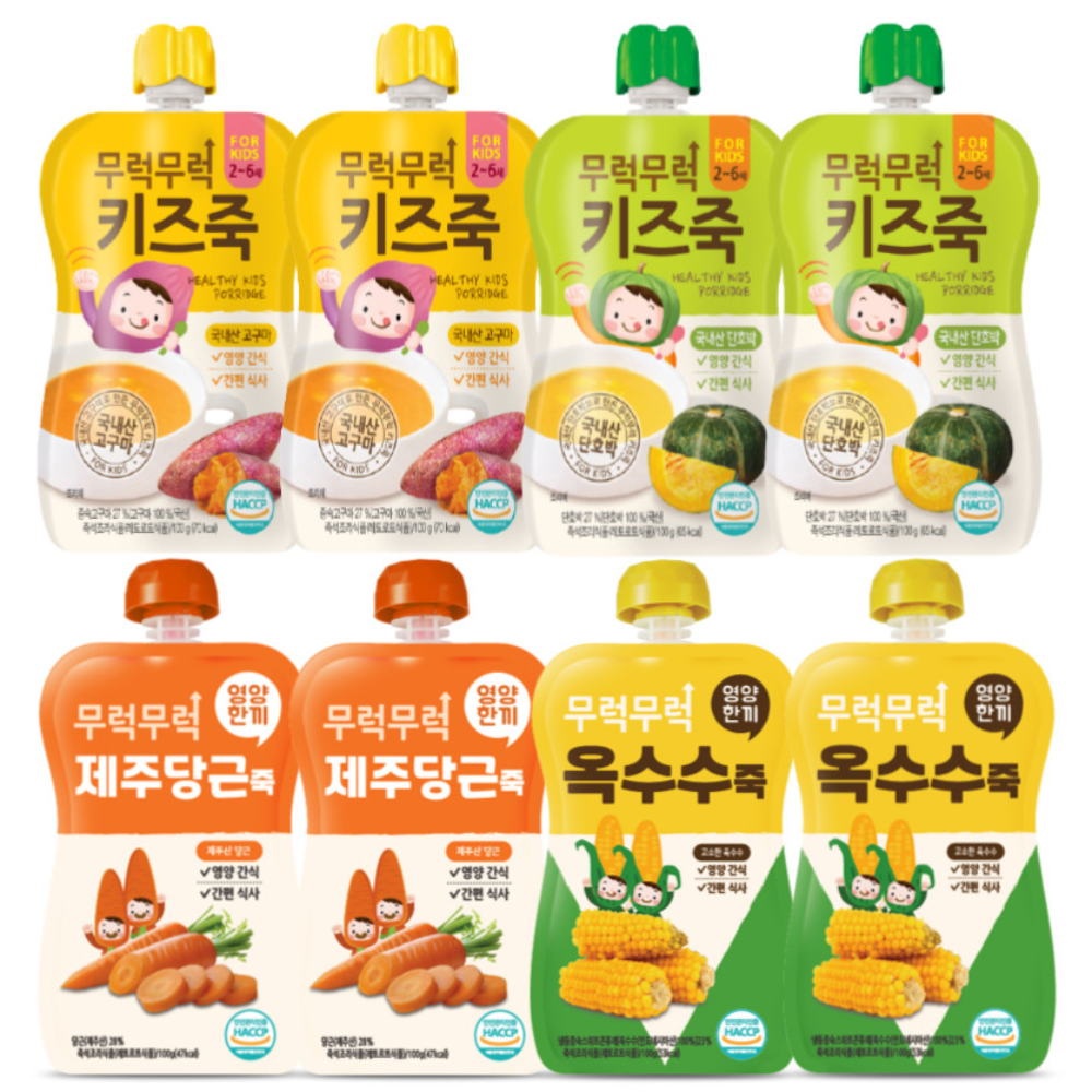 이유케어스 무럭무럭 죽 4종 세트 17,200원