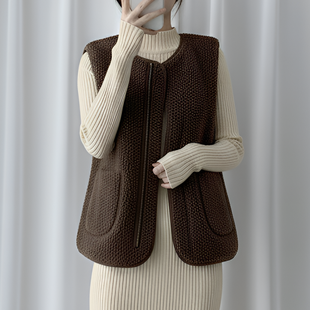 필허그 양털 후리스 조끼 22,900원