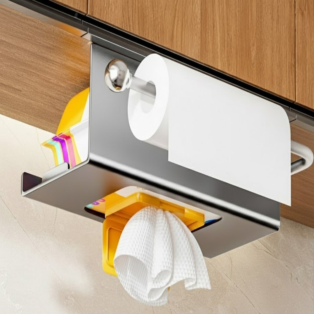 오브데이 무타공 강력고정 키친타올 걸이, 1개, 그레이 12,700원