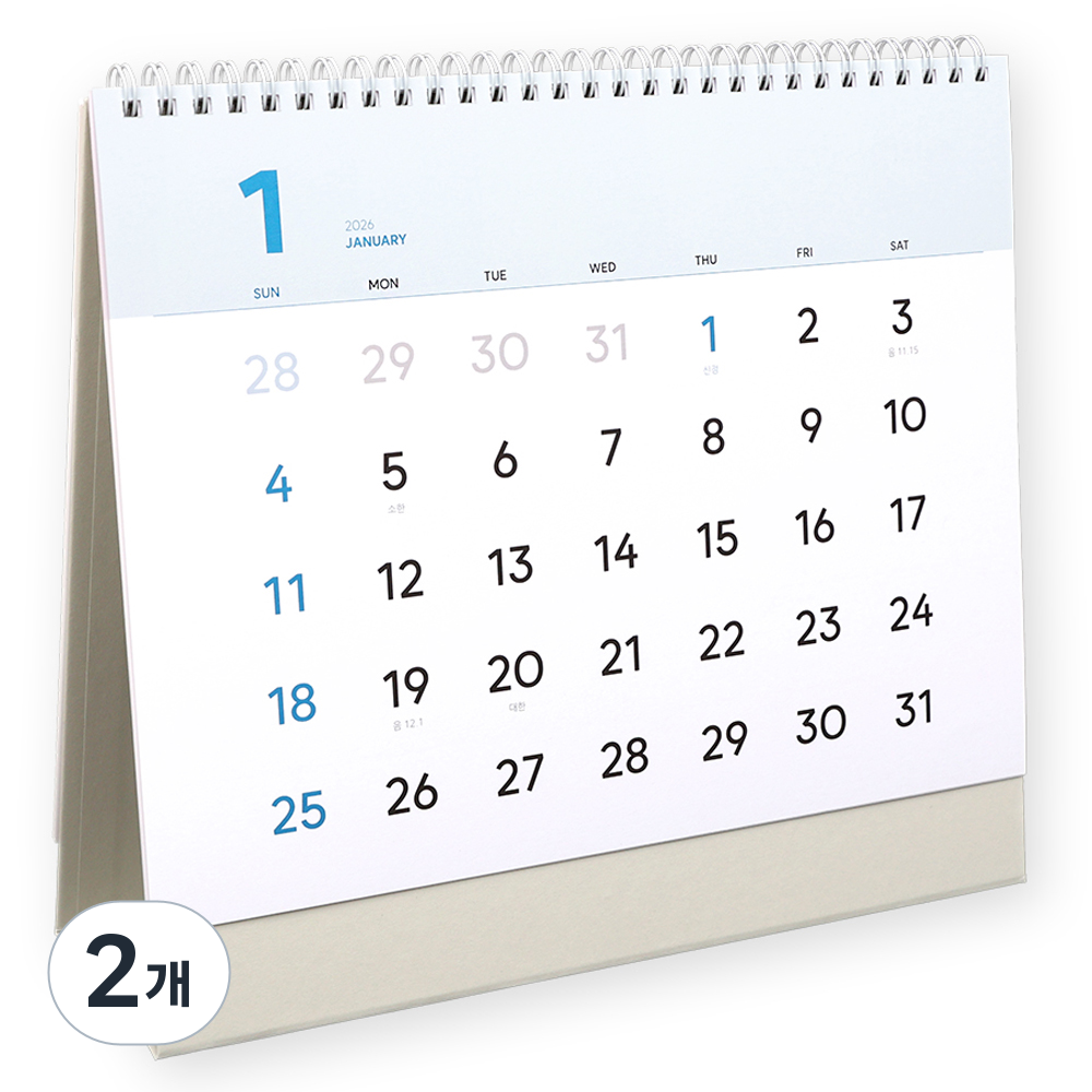 2026년 비기닝 데스크 가로형 심플 인테리어 레트로 달력, 컬러, 2개 19,440원