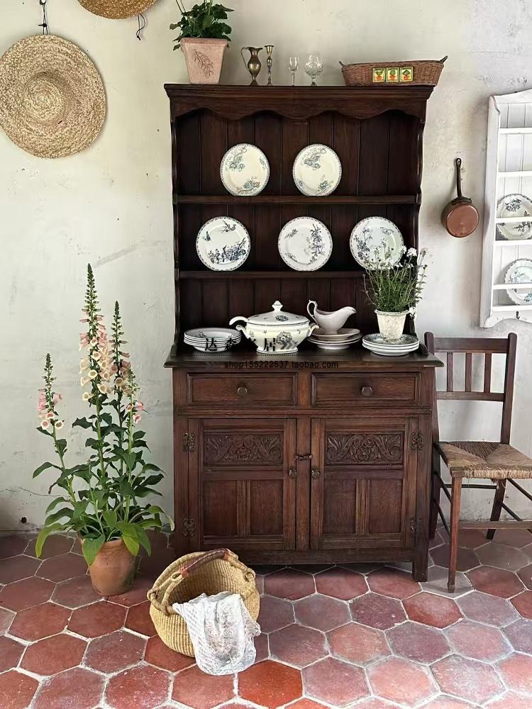 [엔틱 장식장] 주방 수납장 홈카페 장 그릇장 예쁜 주방 수납장 194,300원