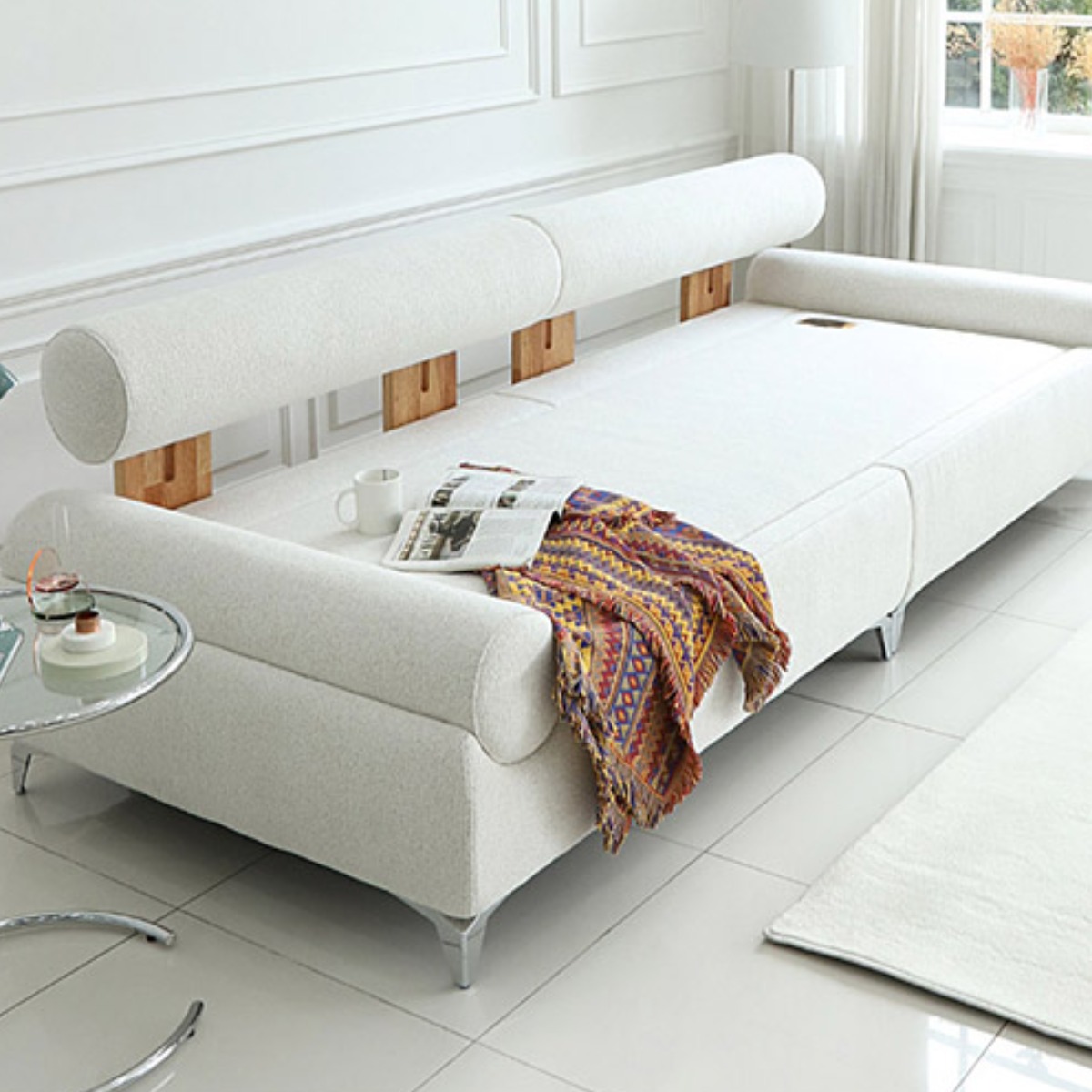 끌레오 국내제작 팡스 4인용 패브릭 흙소파 온열 온돌 옥돌 황토볼 소파베드 흙침대 CL465 1,995,000원