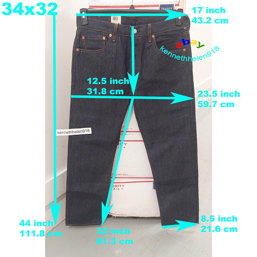 [Levi's] 리바이스 501 오리지널 슈링크 투 핏 스트레이트 레그 진 00501-0000 남성용 사이즈 34X32 318,100원