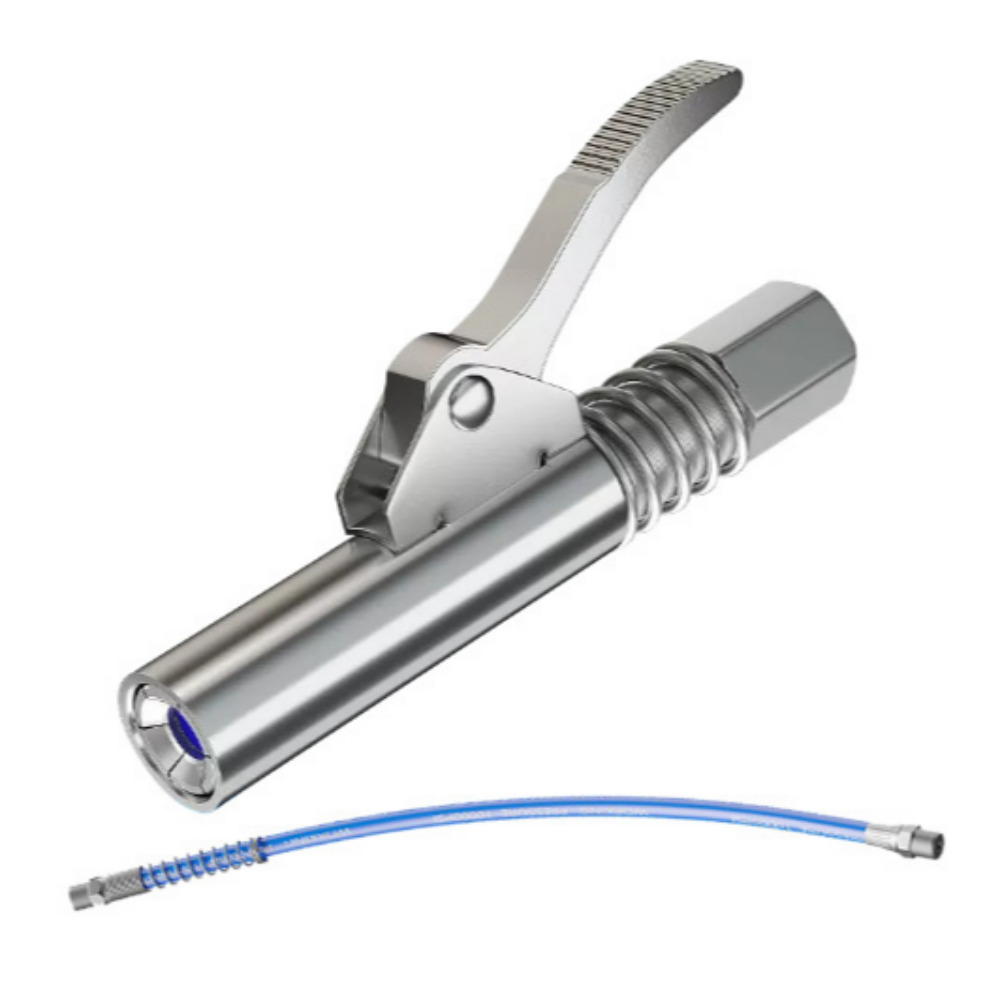 L-에센셜 올 스텐레스 원터치 구리스 주입기 호스 세트 에어 오일 그리스 건 커플러 노즐 니플 어뎁터 13,600원