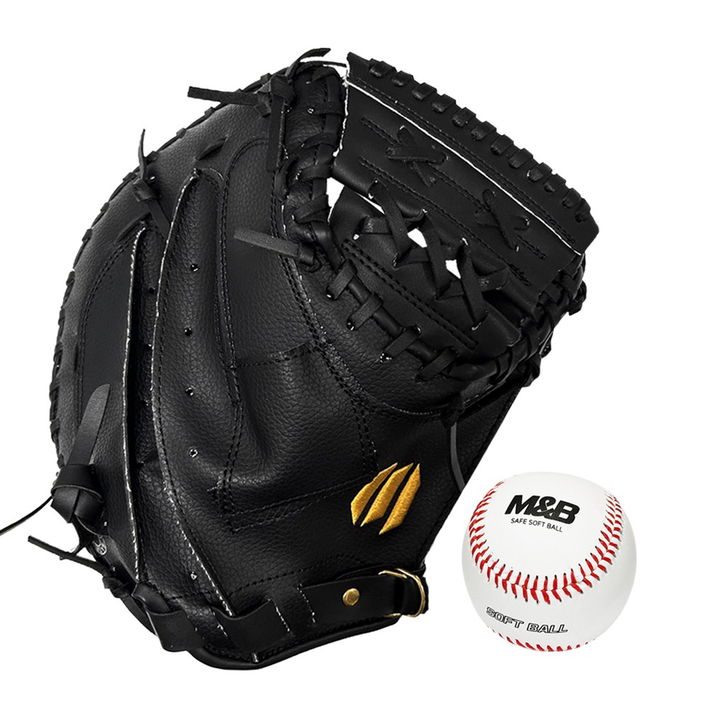 썬버드 야구글러브 JA510 포수미트 12인치 + 공 세트, 1세트, 우투(블랙) 39,510원
