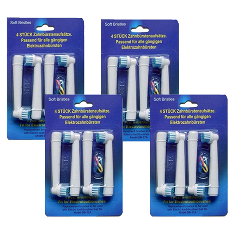 (4팩 16개입 무료배송) 브라운 오랄비 전동칫솔모 호환 리필모, 4개 16,600원