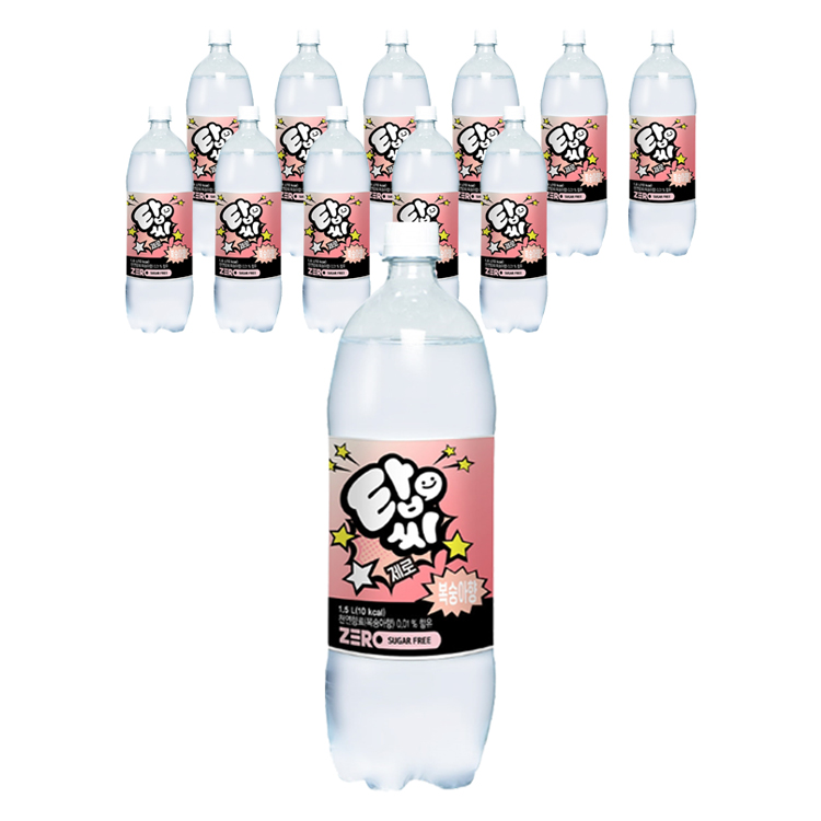 탑씨 제로 복숭아향 탄산음료, 1.5L, 12개 13,900원