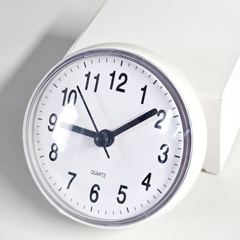 리엔온 욕실용 저소음 방수 흡착시계 미니, 라이트 화이트 + 화이트 17,900원