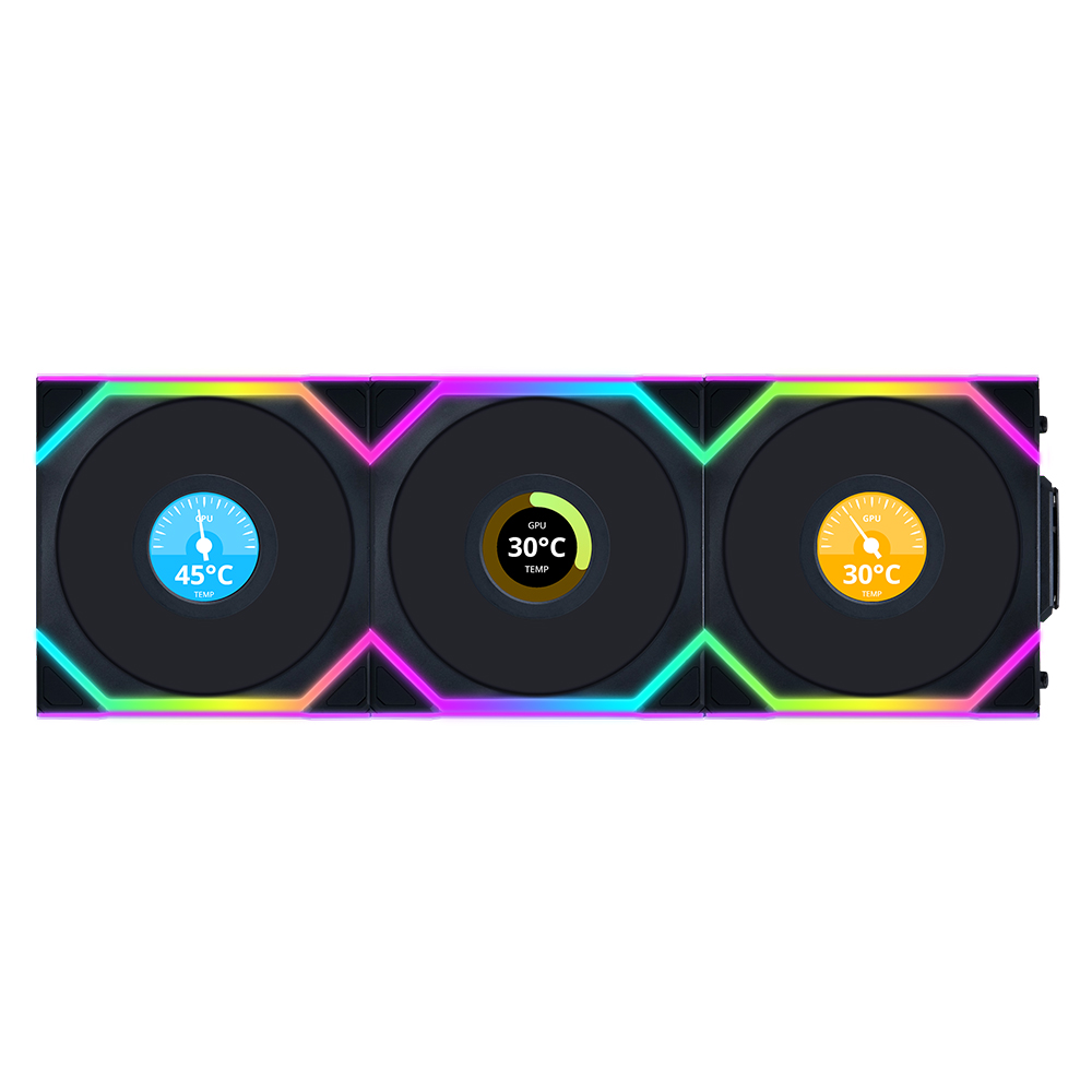 LIAN LI UNl FAN SL Wireless LCD 120 리버스 블랙 3팩 컨트롤러 포함 201,500원