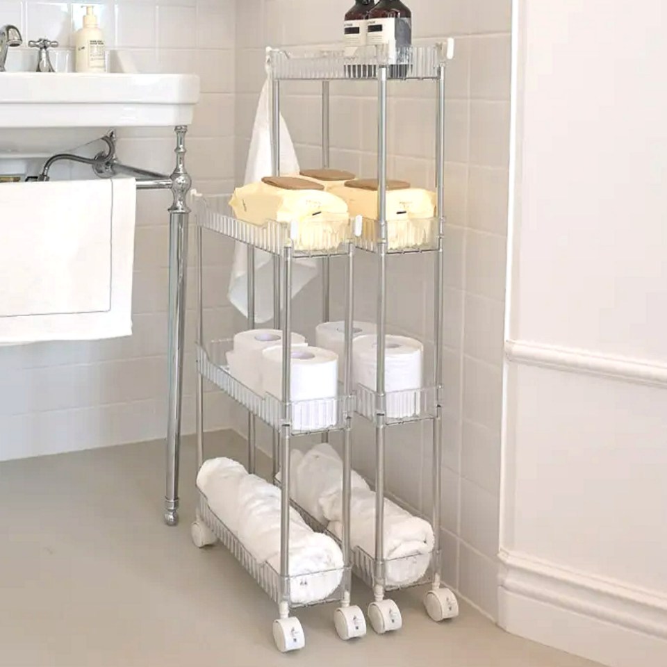 이동식 투명 틈새 선반 단수조절 주방 욕실 다용도 세탁방 공간 활용, 3단 17,900원