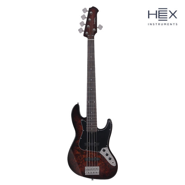 헥스 5현 베이스기타 B365 G/TBR 벌 메이플 탑 트랜스패런트 브라운 버스트 499,000원