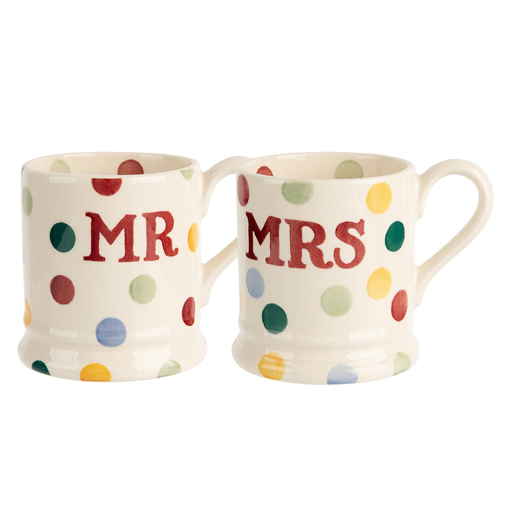 엠마브릿지워터 폴카닷 미스터앤미세스 머그 2p 세트 300ml 88,290원