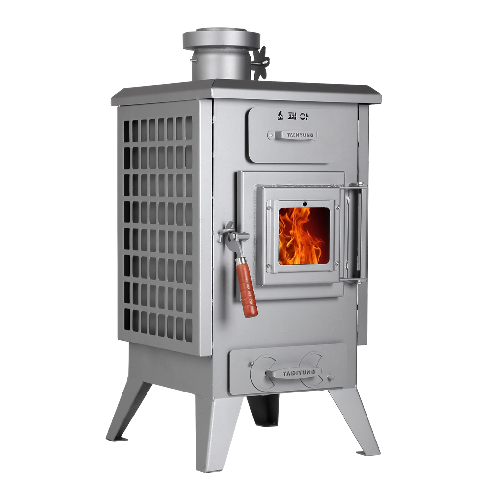 유진 고급형 화목 난로 30형 3T 철판 125mm 연통 호환 나무 캠핑 장작 컨테이너 펜션 야외 난방 용품 790,000원