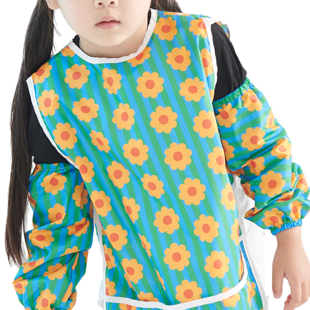 베베슈에뜨 패턴 일체형 민소매 미술가운 팔토시 세트, 선데이무드 16,720원