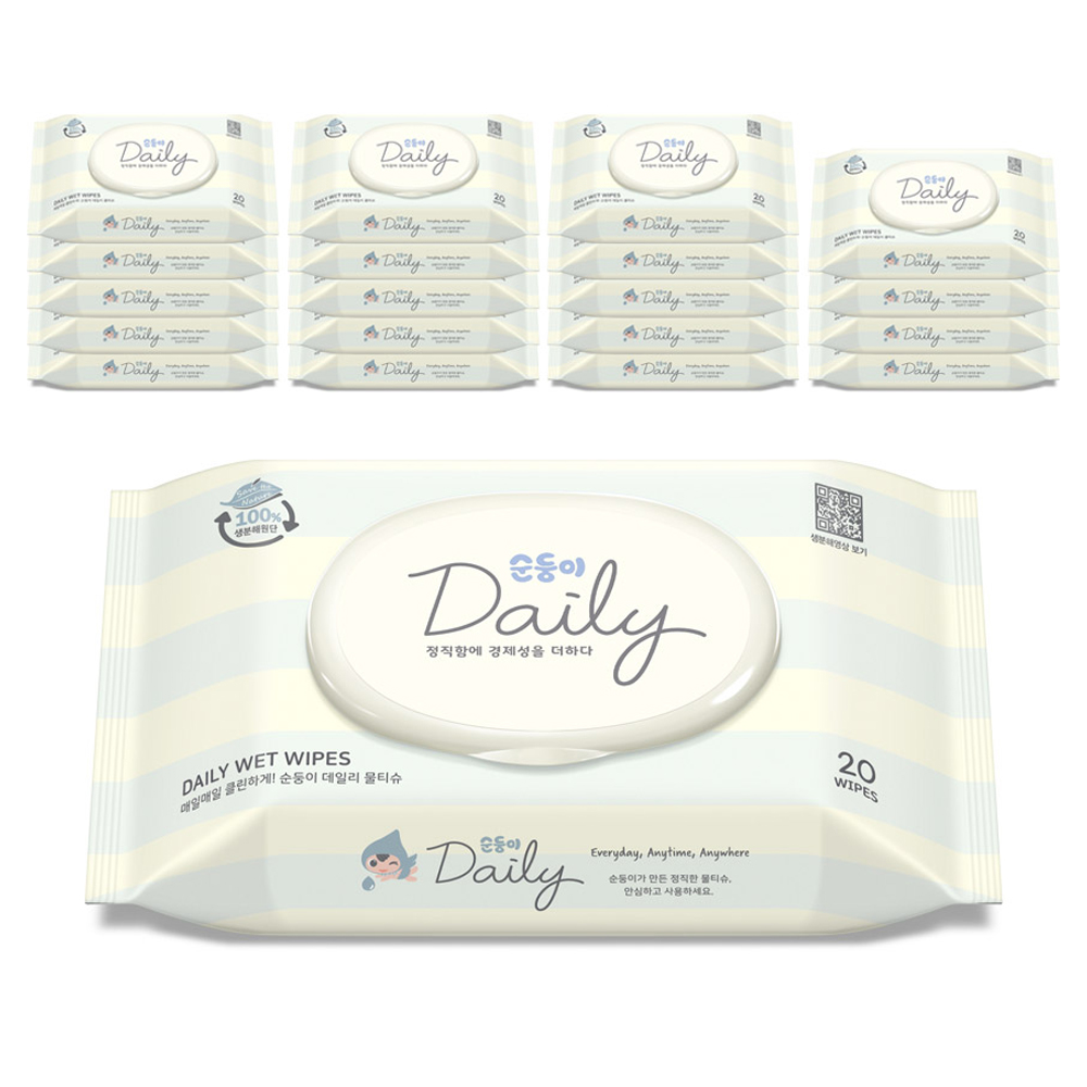순둥이 데일리 물티슈 휴대캡형 15,430원