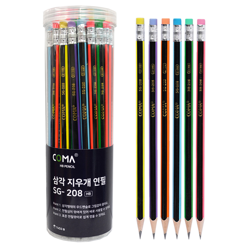 투코비 코마 삼각지우개연필 HB SG-208 9,210원